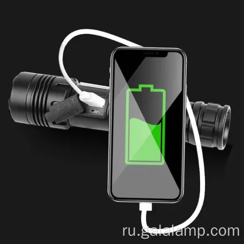 Xhp160 Zoomable светодиодный тактический фонарик с зарядкой USB